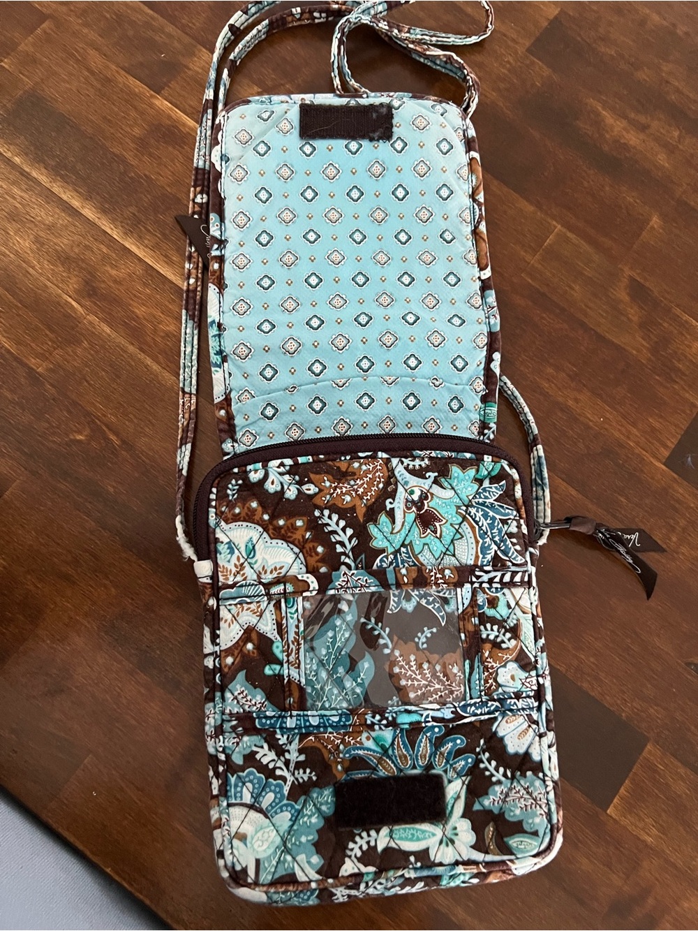 Vera Bradley Mini Hipster Java Blue Crossbody Bag - Picture 5 of 8